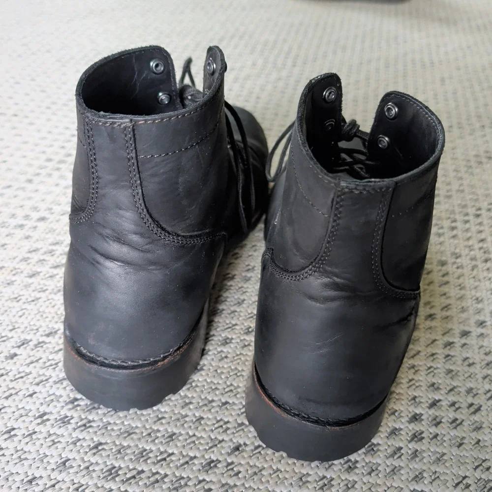 Thursday Boot Company StormKing Captain Matte Black Leather Cap Toe Boots Sz 15